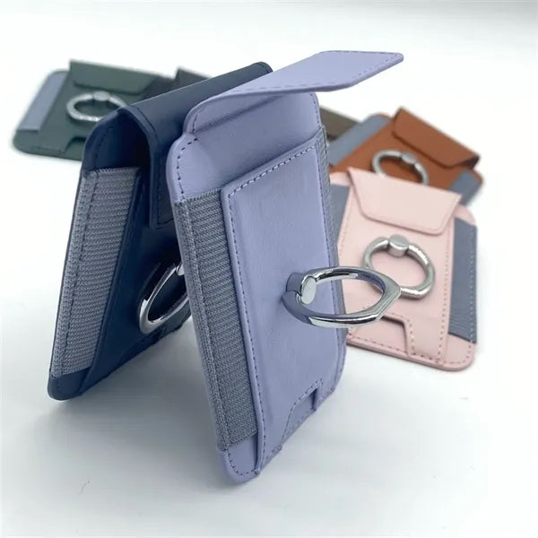 Strongest Magnetic Wallet Leather With Ring Stand