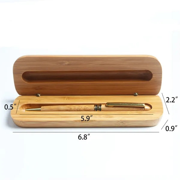 Natural Bamboo Ballpoint Pen Gift Set