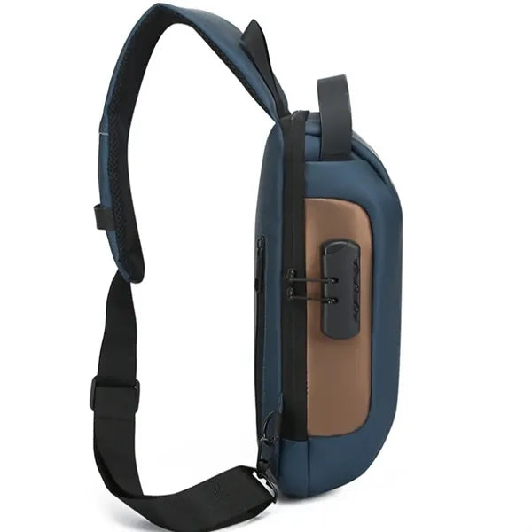 Men's Anti-Theft Chest Bag with USB Charging Port