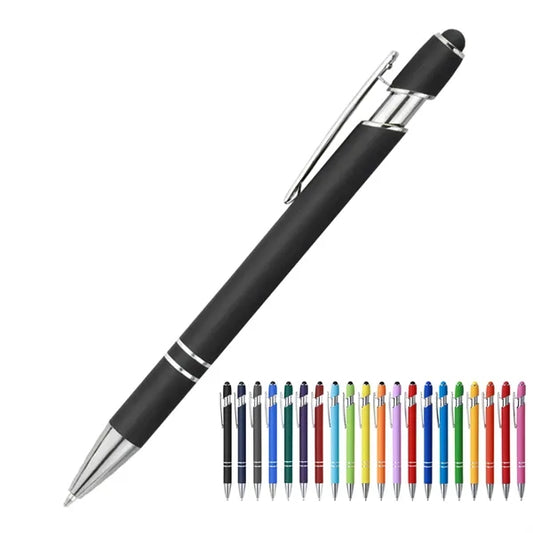 2-in-1 Stylus Retractable Ballpoint Pen with Black Ink