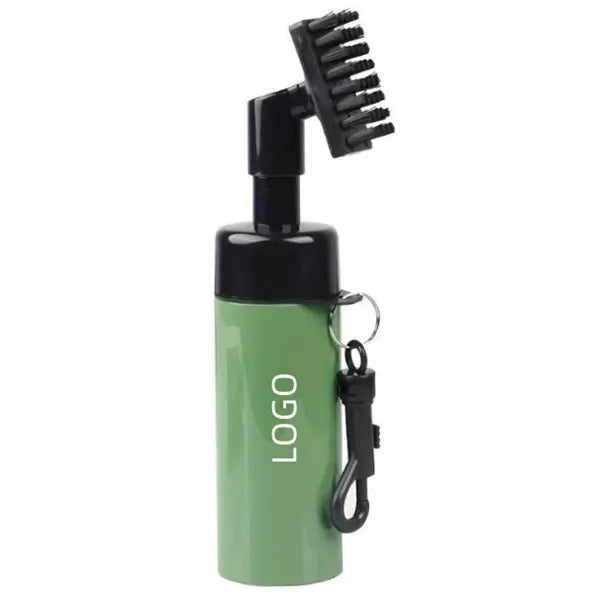 Portable Golf Club Cleaning Brush with Stretchable Clip