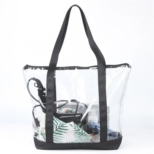 Clear Shopping /Security Work Tote Shoulder Bag
