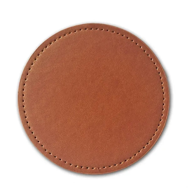 PU Double Layered Genuine Leather Coasters