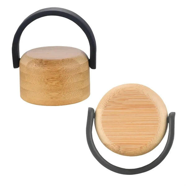24oz Aluminum Water Bottle with Bamboo Lid & Carry Handle