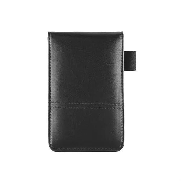 Leather Pocket Memo Pad with Calculator - Ocean