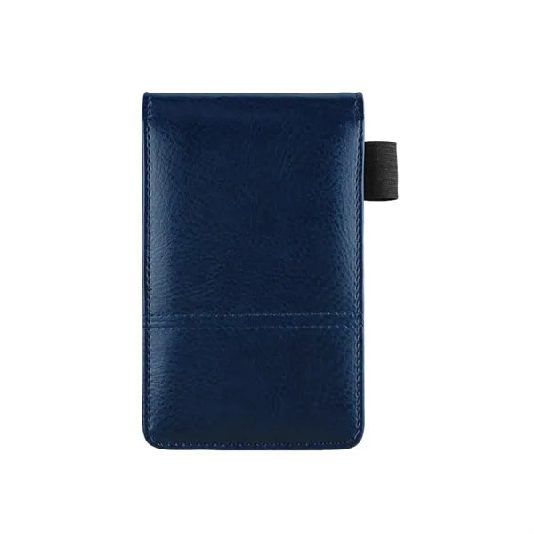 Leather Pocket Memo Pad with Calculator - Ocean