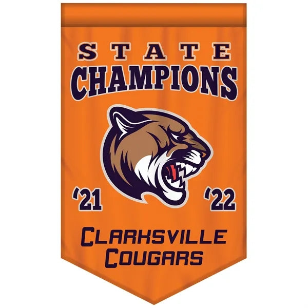 2' x 3' Championship Banner Single Sided V-Cut