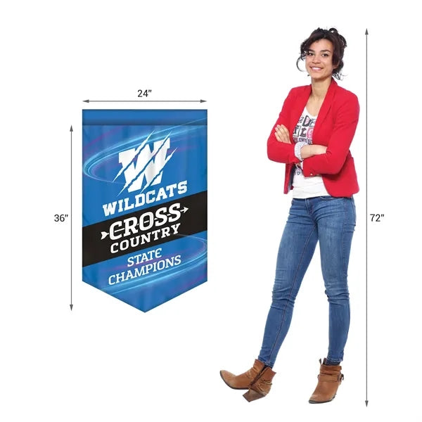 2' x 3' Championship Banner Single Sided V-Cut