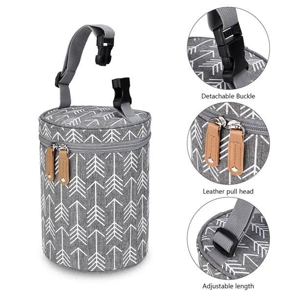 Insulated Baby Bottle Bag Capacity Breastmilk Cooler Daycare