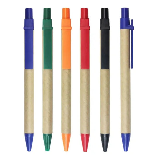 Eco-Friendly Kraft Paper Ballpoint Pen Retractable