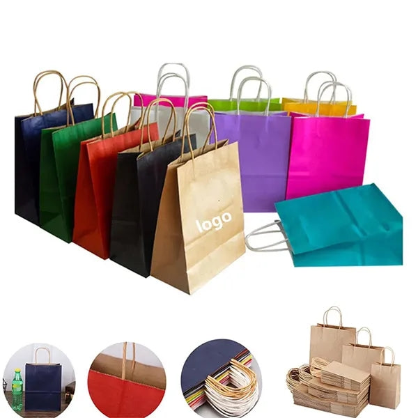 Kraft/Portable Paper Shopping Bag With Handle