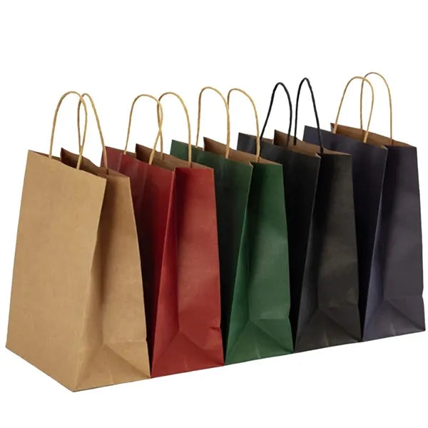Kraft/Portable Paper Shopping Bag With Handle