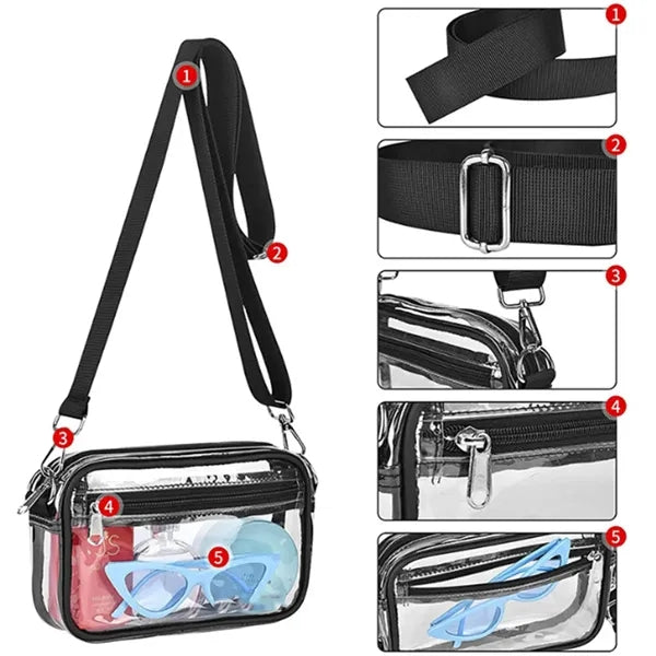 Clear Purse Stadium Transparent Crossbody Bag