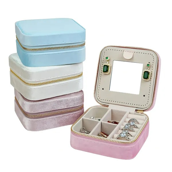 Velvet Travel Jewelry Case