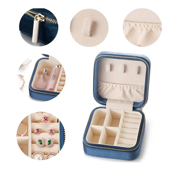Velvet Travel Jewelry Case
