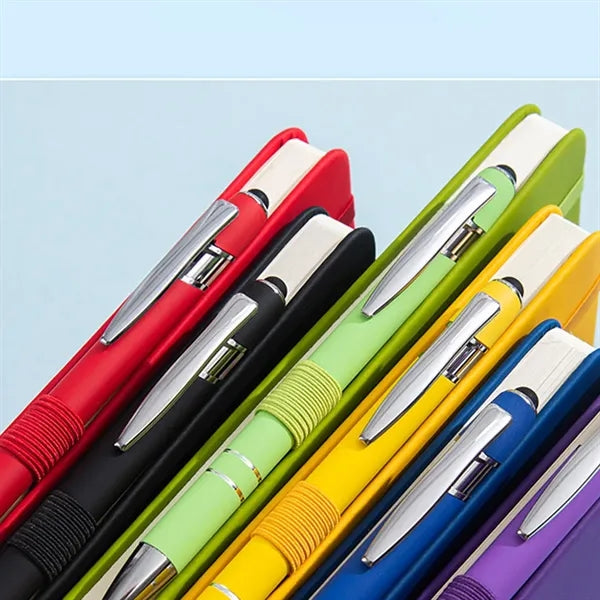 A5 PU Leather Lined Journal Notebook with Pen