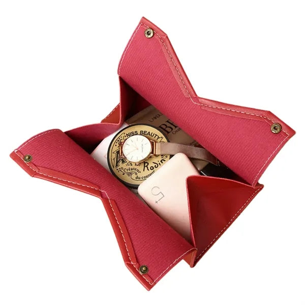 Rectangle V-Shaped PU Leather Tissue Box Cover