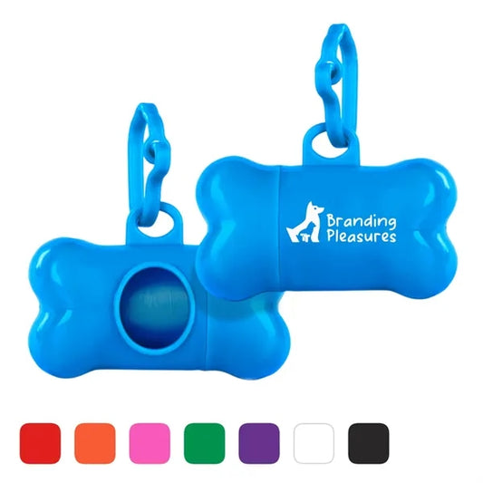 Bone Shaped Plastic Pet Waste Bag Dispenser With Carabiner
