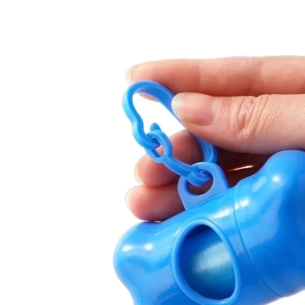 Bone Shaped Plastic Pet Waste Bag Dispenser With Carabiner
