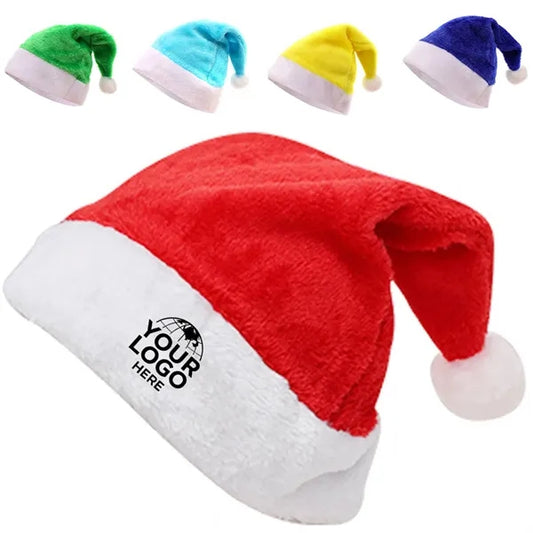 Unisex Velvet Extra Thicken Christmas Hat Santa Hats