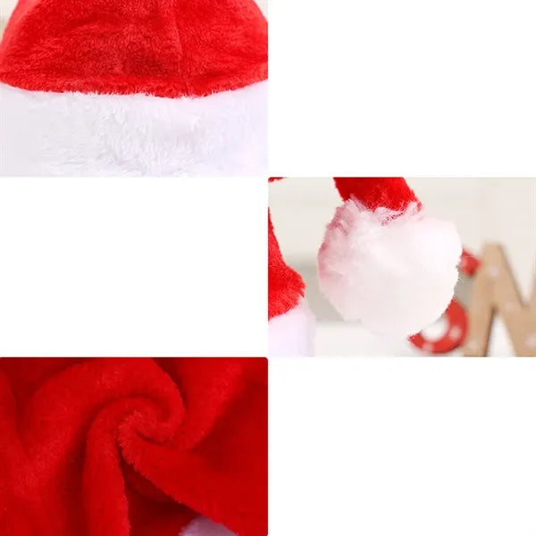 Unisex Velvet Extra Thicken Christmas Hat Santa Hats