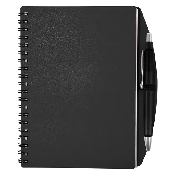 Wave Spiral Notebook With Pen
