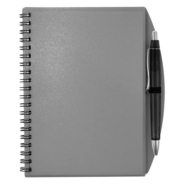Wave Spiral Notebook With Pen