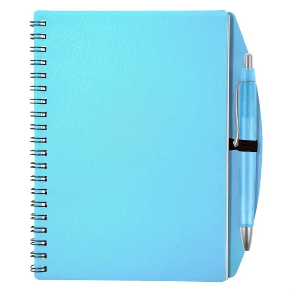 Wave Spiral Notebook With Pen