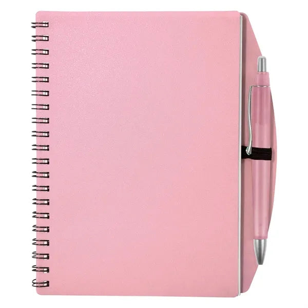 Wave Spiral Notebook With Pen