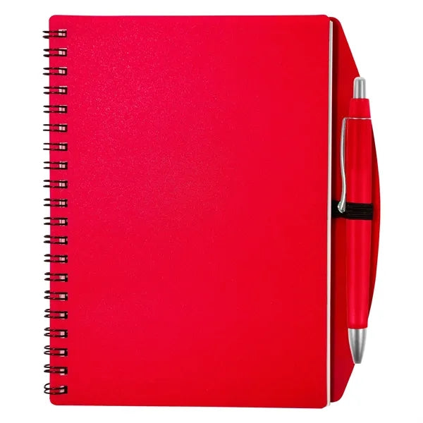 Wave Spiral Notebook With Pen