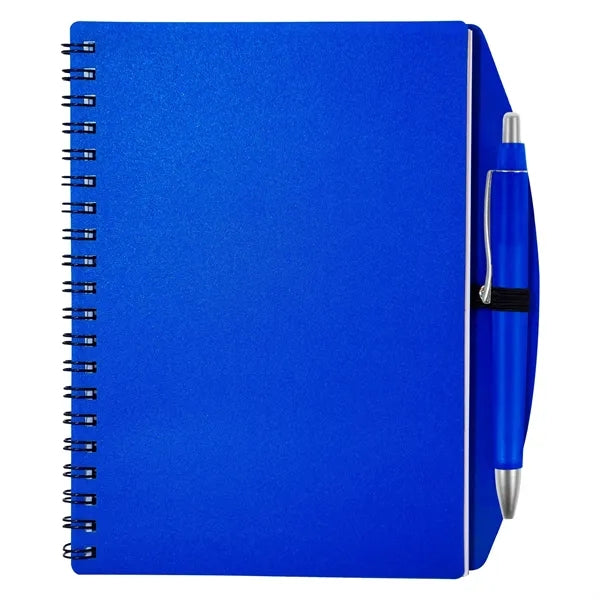 Wave Spiral Notebook With Pen