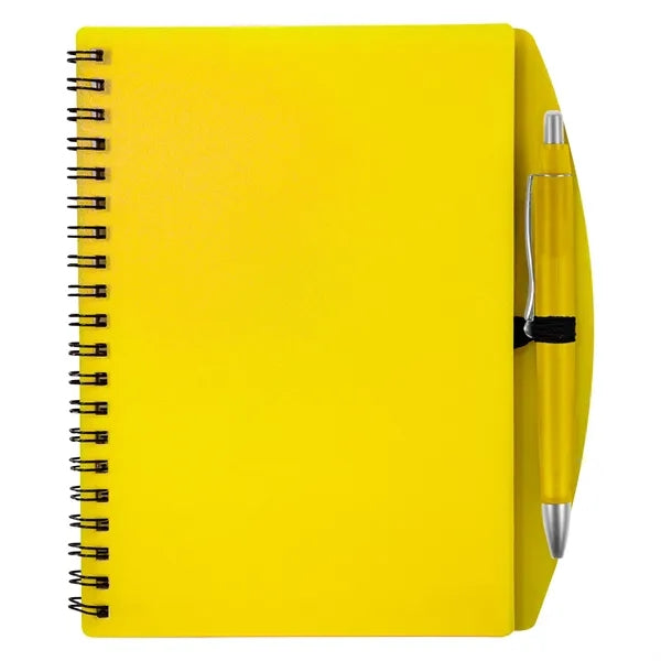 Wave Spiral Notebook With Pen
