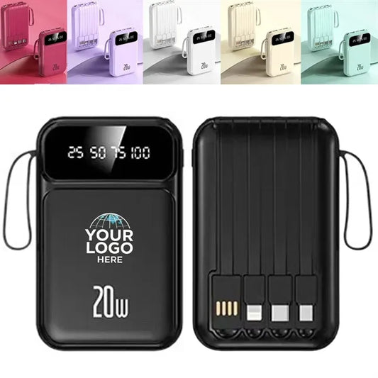 10000mAh 4 in 1 Fast Charging Power Bank With 4 Cables