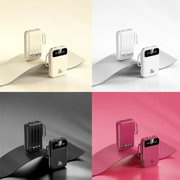 10000mAh 4 in 1 Fast Charging Power Bank With 4 Cables