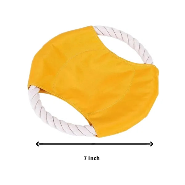 Durable Pet Cotton Rope Flying Disc Dog Toy For Outdoor Toss