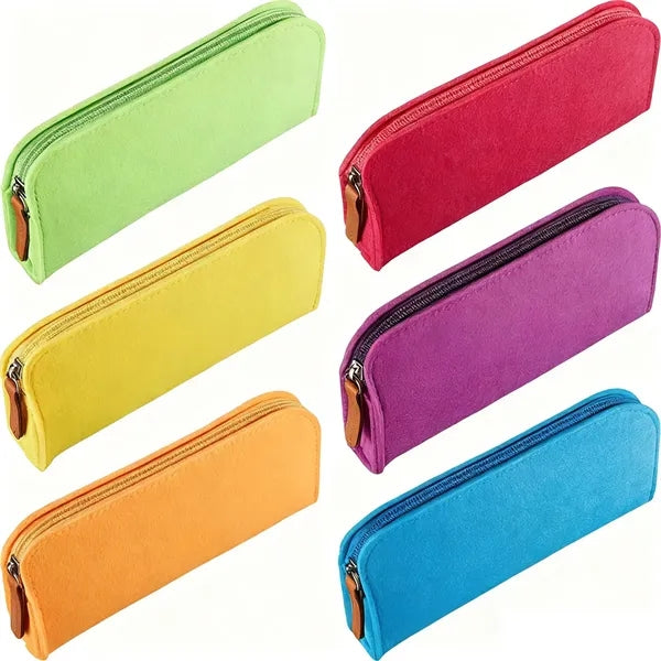 Student Wool Felt Zipper Pencil Case