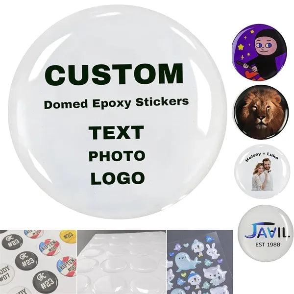 3D Domed Epoxy Resin Custom Sticker Label