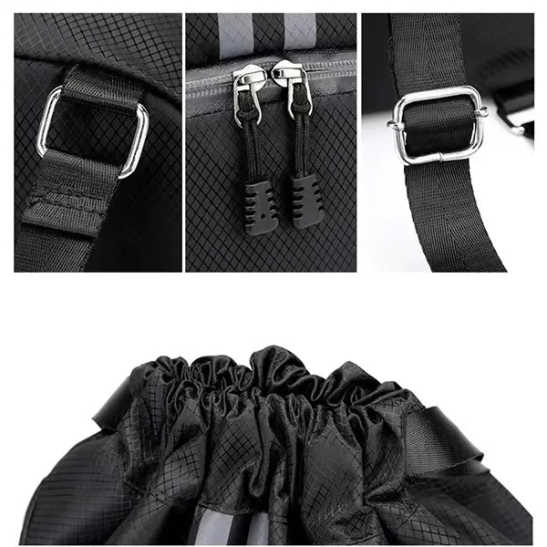 Basketball Sports Drawstring Backpack with Shoe Compartment