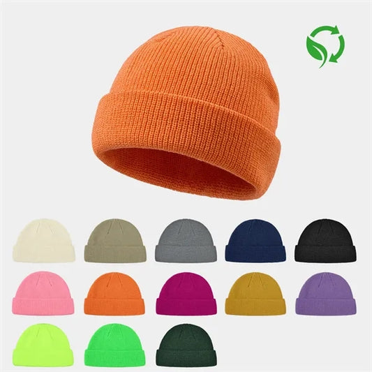Recycled Knit Cuffed Fisherman Beanie