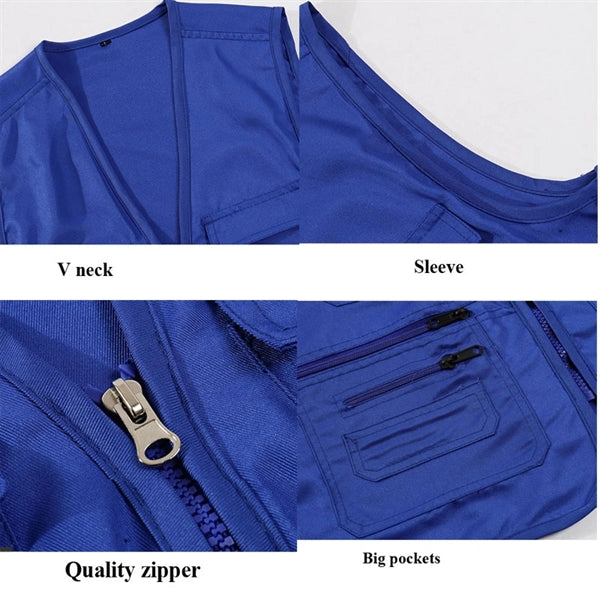Unisex Work Vest Multi-Pockets
