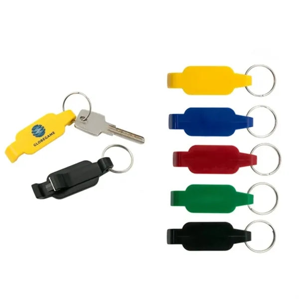 Plastic Beverage Wrench Opener Keychain