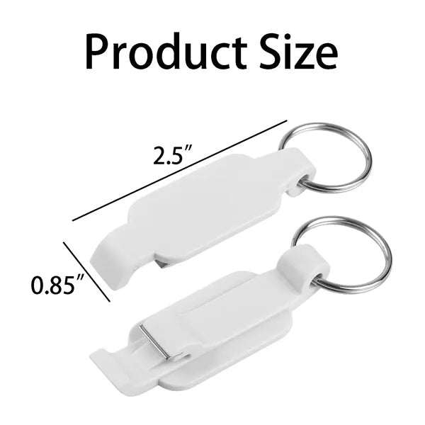 Plastic Beverage Wrench Opener Keychain