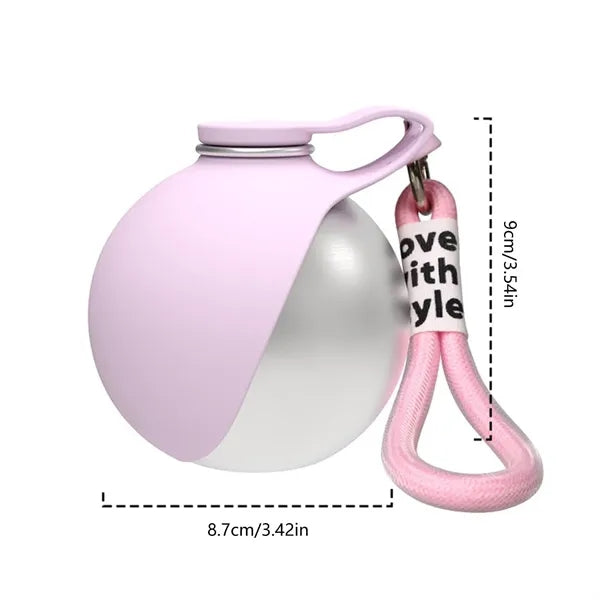 Portable Stainless Steel Dog Water Bottle With Bowl
