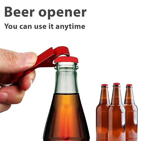 Plastic Beverage Wrench Opener Keychain