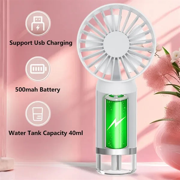 Mini Handheld Outdoor Hydrating Portable Electric Spray Fan