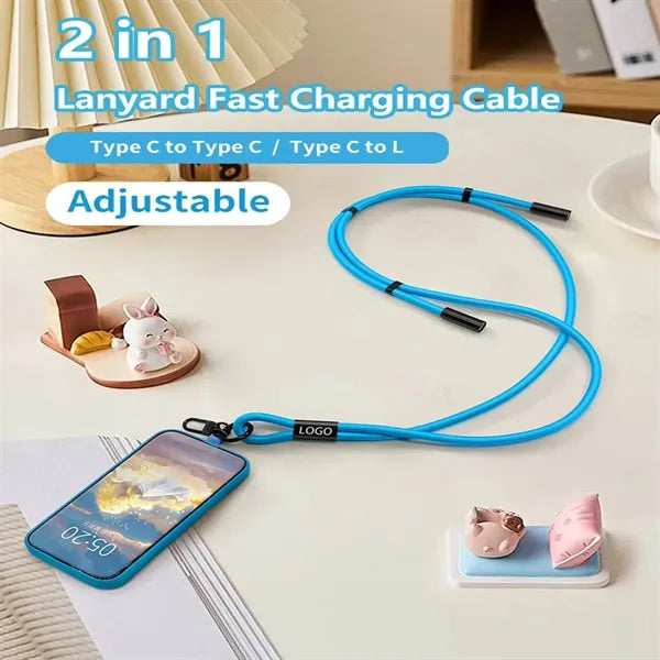 2 In 1 Lanyard Fast Charging Cable