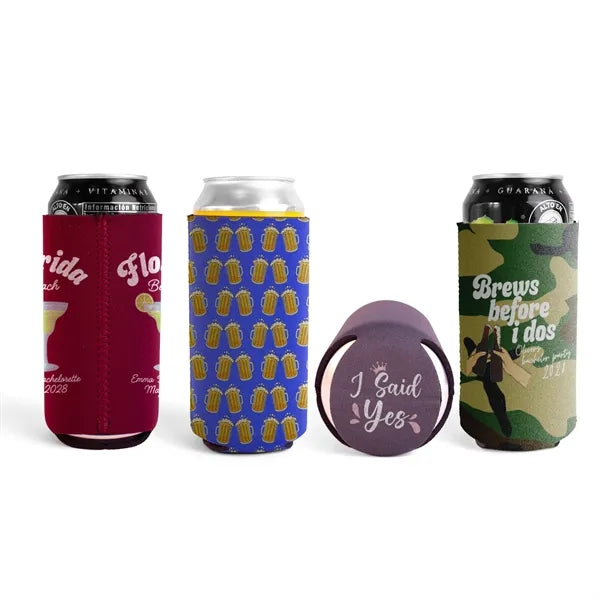 Full Color 16oz Neoprene Tall Can Coolie