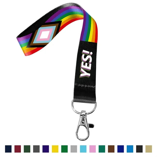 3/4" Custom Sublimated Wrist Keychain Lanyard