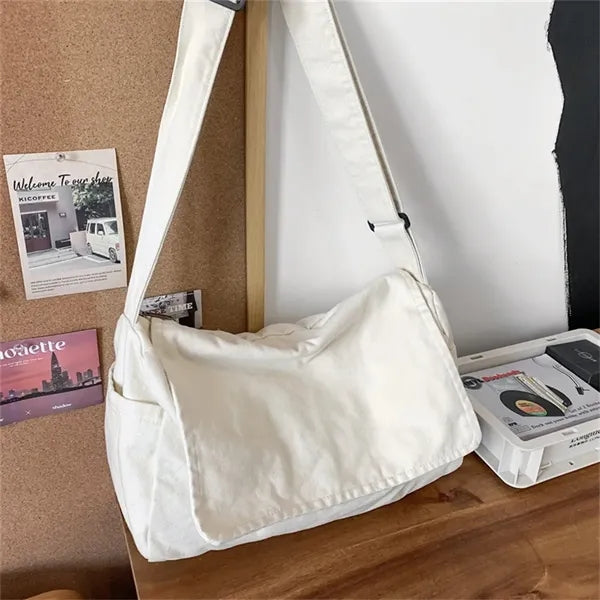 Canvas Messenger Bag Multi Color Casual Adjustable Strap