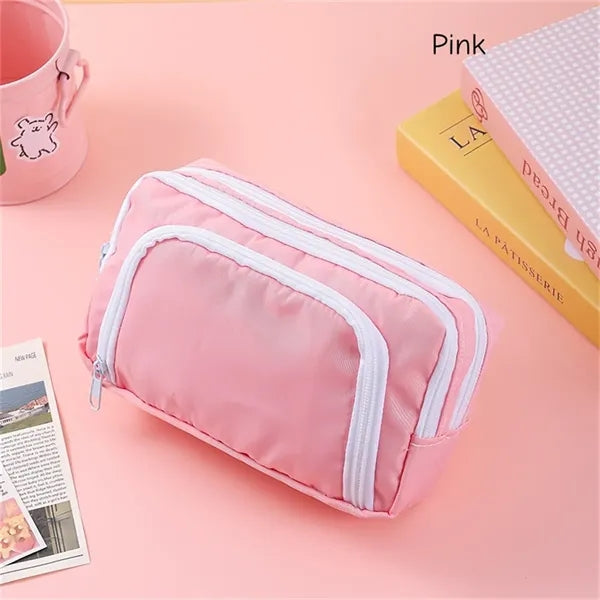 Large Capacity Multi Layer Pencil Case Stationery Bag